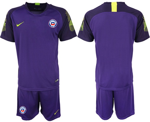 Chile Blank Purple Goalkeeper Soccer Country Jersey